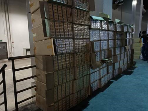 A total of 5,220 cartons of duty-unpaid cigarettes were uncovered.